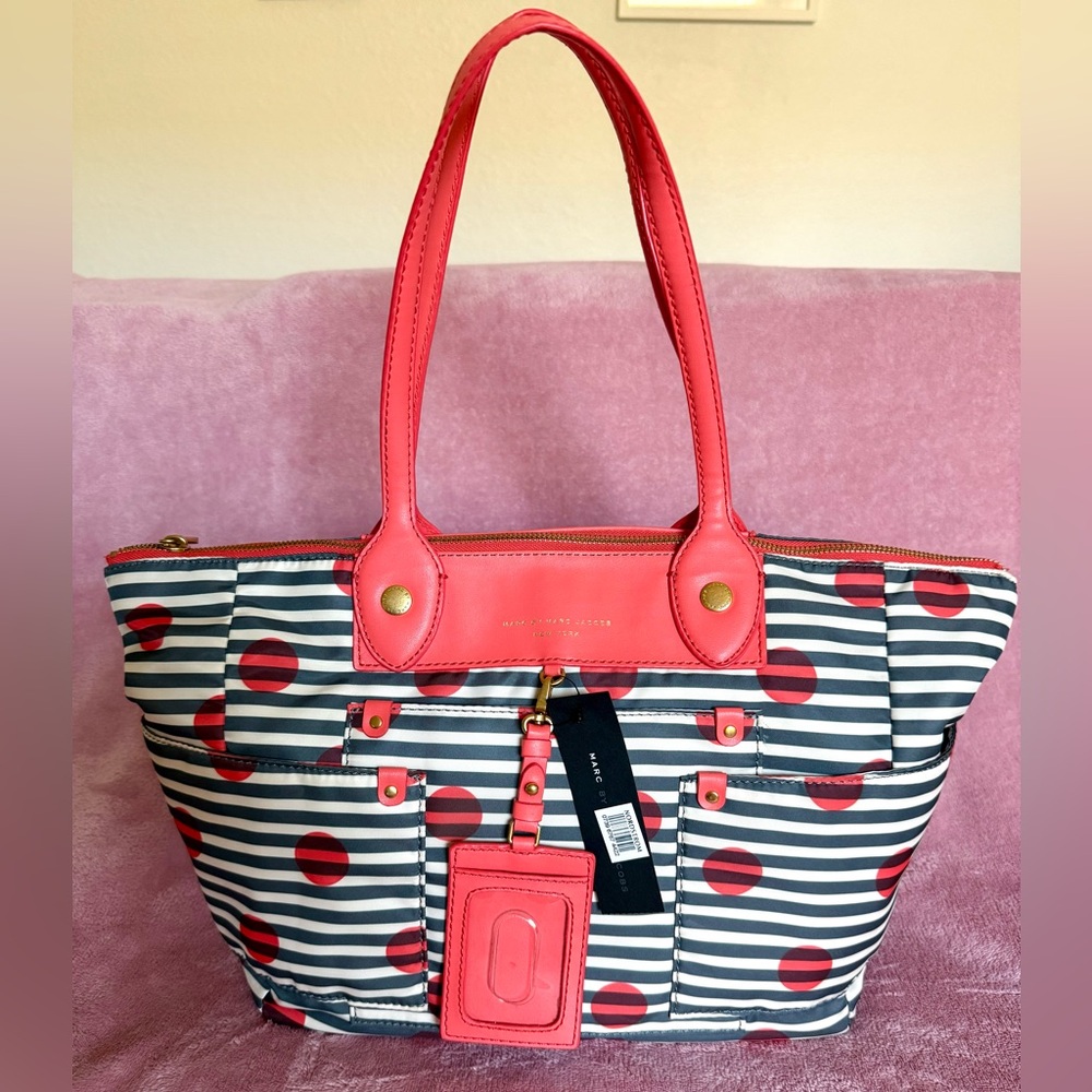 Marc By Marc Jacobs Polka Dot Red and Black Tote Bag